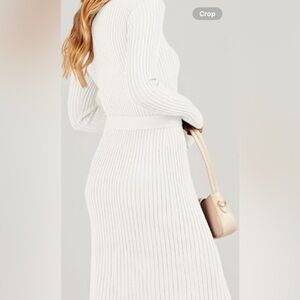 Long sleeves white dress